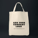 Modern Business Logo Simple Employee Custom Tote Bag<br><div class="desc">Add your brand logo and website address to this cute hat that's perfect to passively advertise your new or established business. Perfect for trade shows or corporate events. There is no minimum order quantity requirement and no setup fee. Order as many or as fewer as required for your established or...</div>
