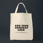 Modern Business Logo Simple Employee Custom Tote Bag<br><div class="desc">Add your brand logo and website address to this cute hat that's perfect to passively advertise your new or established business. Perfect for trade shows or corporate events. There is no minimum order quantity requirement and no setup fee. Order as many or as fewer as required for your established or...</div>