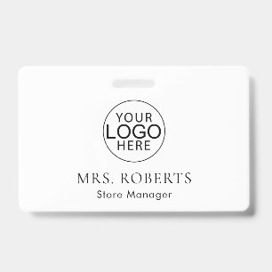 Modern Business Logo Store Staff Custom Badge