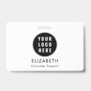 Modern Business Logo Support Team Custom Badge