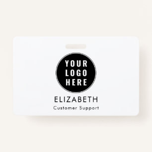 Modern Business Logo Support Team Custom Badge