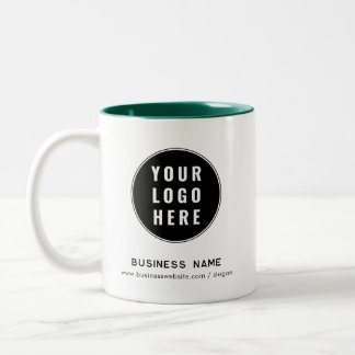 Modern Business Logo Website Custom Promotional Two-Tone Coffee Mug