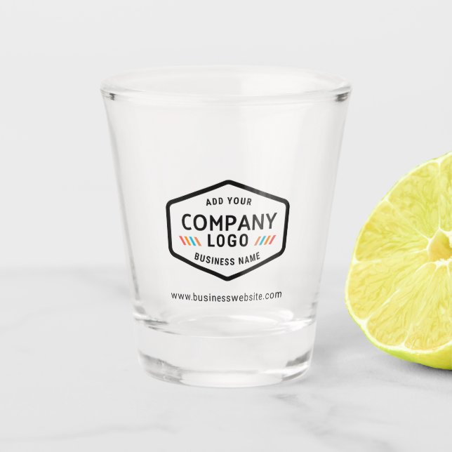 Modern Business Logo Website Minimalist Shot Glass (Front)