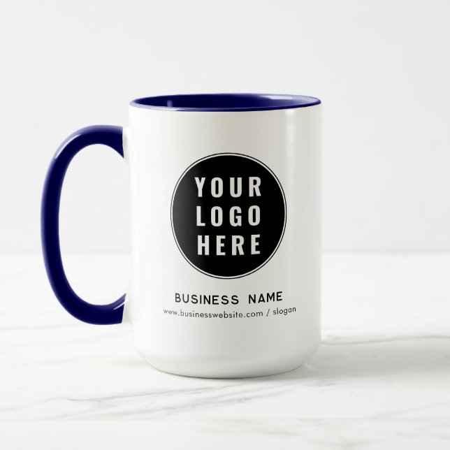 Modern Business Logo Website Promotional Custom Mug (Left)