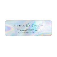 Modern Business Manager Return Address Holographic