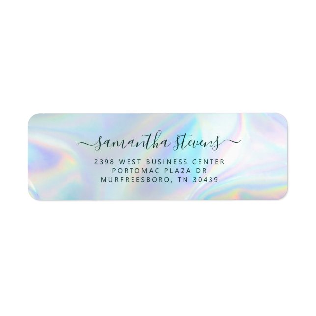 Modern Business Manager Return Address Holographic (Front)