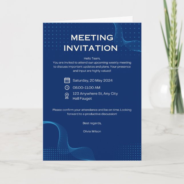 Modern Business Meeting Invitation ⭐ (Front)