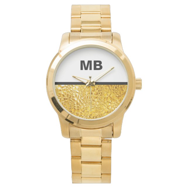 Modern Business Men's Monogram Watch (Front)