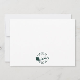 Modern Business Name Christmas Custom Thank You Card