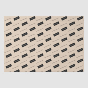 Modern Business Name Logo Packaging Beige     Tissue Paper