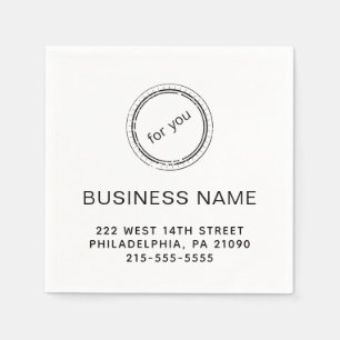 Modern Business Name or Logo Napkins