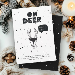 Modern BUSINESS New Years Fun Trendy Scandinavian Holiday Card