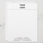 Modern Business Office Letterhead with Logo<br><div class="desc">Simple Personalized Business Office Letterhead with Logo - Add Your Logo - Imane / Address / Contact Information / or other info / text - Resize and move or remove and add elements / text with customization tool. Choose your colours / font / size ! Good Luck - Be Happy...</div>