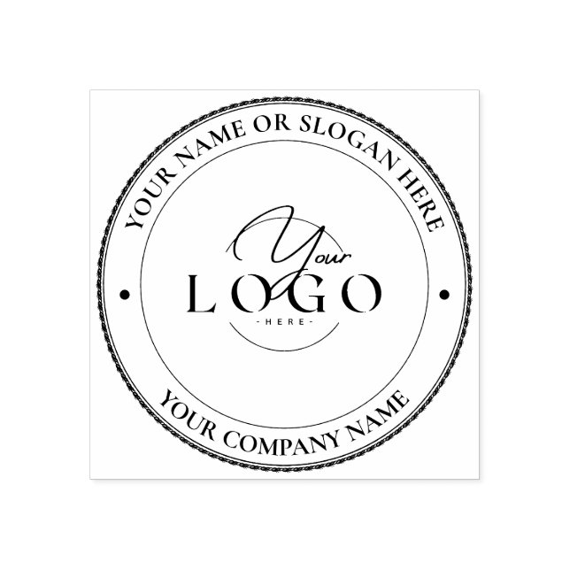 MODERN BUSINESS Personalized Business Logo Address Rubber Stamp (Imprint)