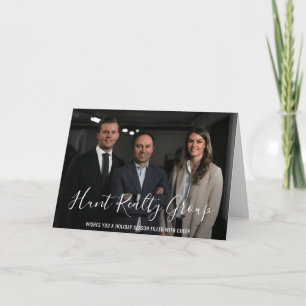 Modern Business Photo Corporate Christmas Holiday Card