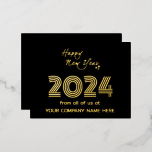 Modern Business Queer Code  Holidays  Foil Holiday Postcard