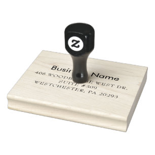 Modern Business Return Address Custom Rubber Stamp