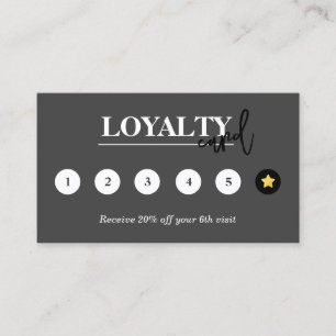 Modern Business Reward Dark Gray Flat  Loyalty Card