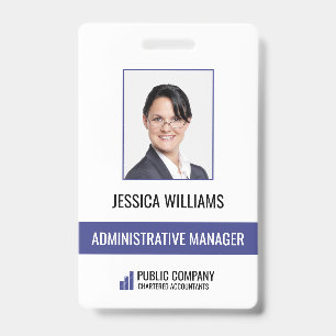 Modern Business Staff Employee ID Badge