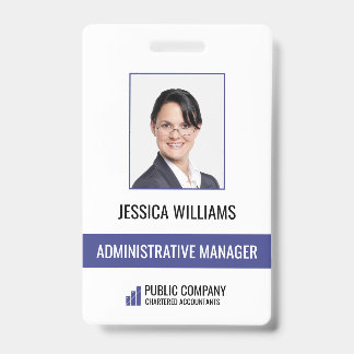 Modern Business Staff Employee ID Badge