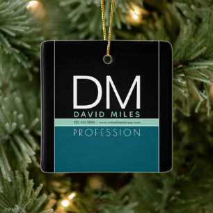 Modern Business Template   All Colours Customizabl Ceramic Ornament