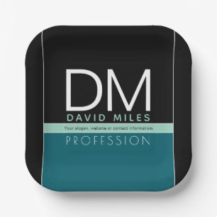 Modern Business Template All Colours Customizabl Paper Plate