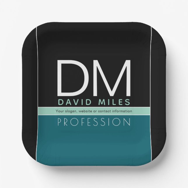 Modern Business Template | All Colours Customizabl Paper Plate (Front)