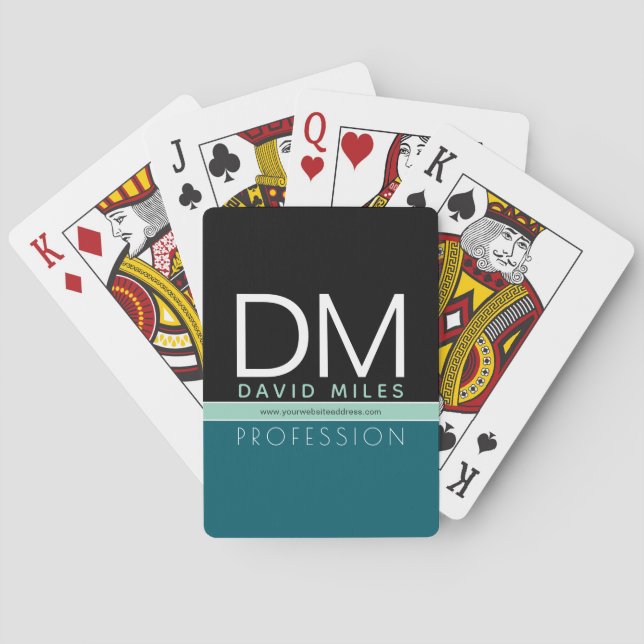 Modern Business Template | All Colours Customizabl Playing Cards (Back)