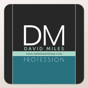 Modern Business Template   All Colours Customizabl Square Sticker
