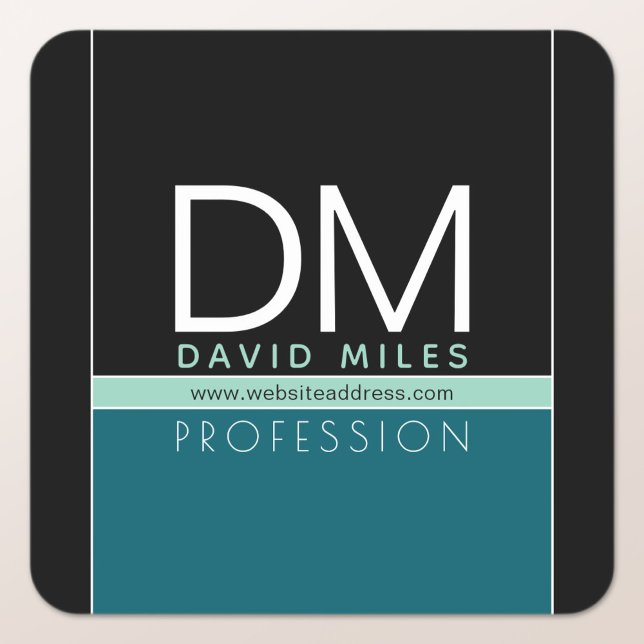 Modern Business Template | All Colours Customizabl Square Sticker (Creator Uploaded)