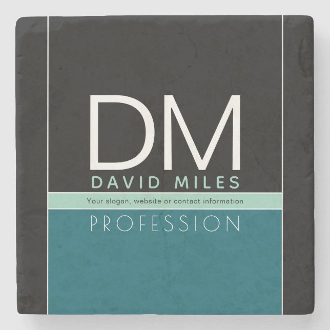 Modern Business Template | All Colours Customizabl Stone Coaster (Front)
