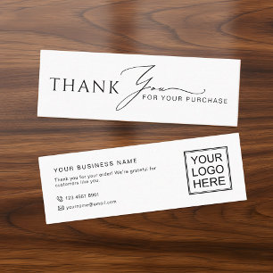 Modern Business Thank You Packaging Mini Inserts