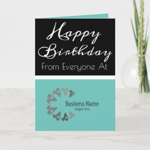 Modern Business to Employee Personalized Birthday Thank You Card