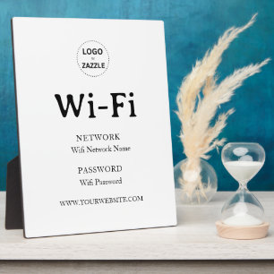 Modern Business Wifi Password Welcome 8" x 10" Plaque