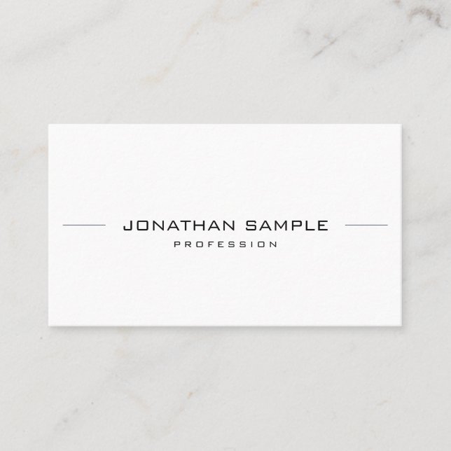Modern Businesscards Elegant Professional Simple Business Card (Front)