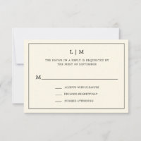 Modern Butter Yellow Monogram Elegant Wedding