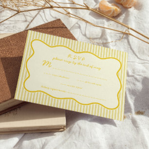 Modern Butter Yellow Wedding Response Card