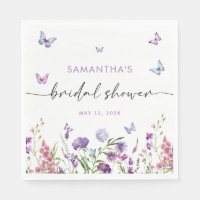 Modern Butterflies Bridal Shower Welcome Sign