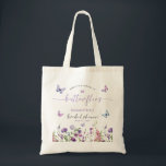 Modern Butterflies Bridal Shower Welcome Sign Tote Bag<br><div class="desc">Introducing our "Lifetime of Butterflies" Purple Floral Bridal Shower Welcome Sign Celebrate the bride-to-be with elegance and charm. Adorned with delicate purple florals reminiscent of a lifetime of happiness, this invitation sets the perfect tone for a delightful bridal shower celebration. Join us as we honour the bride and shower her...</div>