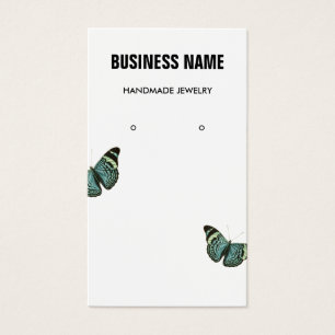 Modern butterfly jewellery earring display card
