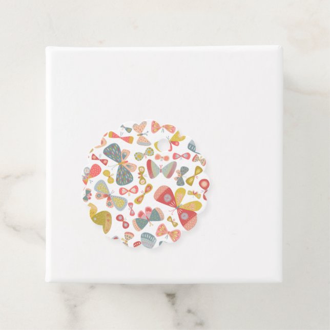 Modern Butterfly Pattern Favour Tags (In Situ)