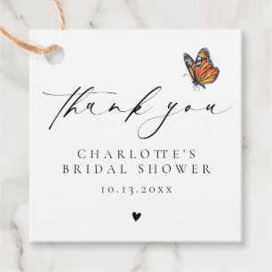 Modern Butterfly Thank You Favour Tags