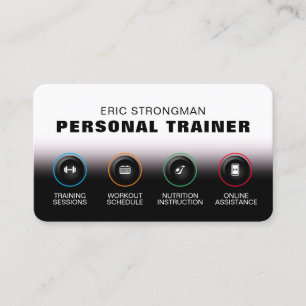 Modern button style fitness business card