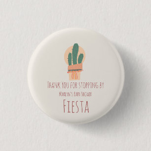 Modern Cactus Potted Plant Rainbow Party  1 Inch Round Button
