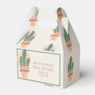 Modern Cactus Potted Plant Rainbow Party Favor Box