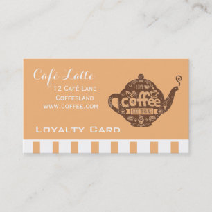 Modern cafe Loyalty Card for coffee