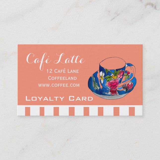Modern cafe Loyalty Card for coffee (Front)