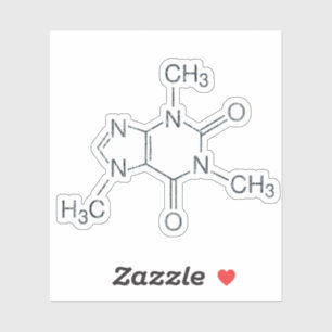 Modern Caffeine Molecule Chemical Structure