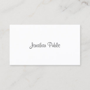 Modern Calligraphed Cute Design Template Elegant Business Card