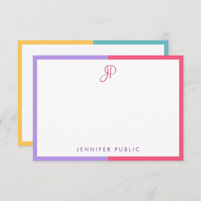 Modern Calligraphed Monogram Simple Template (Front/Back)